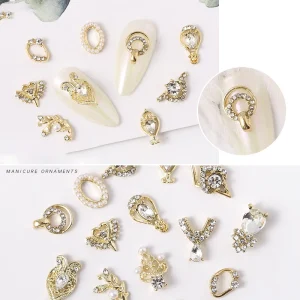 Brand New Nail Art Alloy Metal Pearl Decoration for DIY 3D Nail Art Stickers DIY