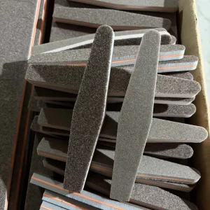 Brown Nail Buffing File 180 240 Multi grits Thicker Gentler Sponge File for Smoothing Nails Before Apply Nail Polish Custom Logo