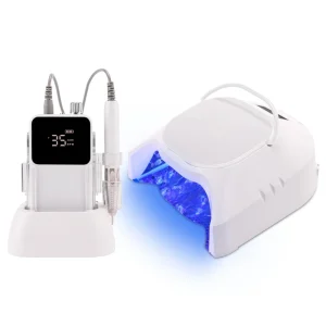 Brushless Nail Drill Machine 35000 RPM Rechargeable Nail Gel Polisher for Manicure Machine Electric Nail Drill With Full LCD Dis