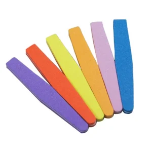 Buffer Diamond Shape Disposable 100 180 Straight Nail File Sandpaper Manicure Tool with Nail Sponge for Polish