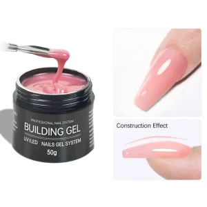 Building Gel for Nail 50g Clear Extension Gel Non Stick Hand Nail Sculpture Gel Nail Art Soak Off Manicure DIY at Home