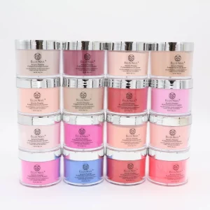 Bulk Acrylic Nail Powder Cover in Pink and Nude Crystal Clear