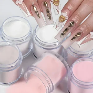 Bulk Young Nails Acrylic Powder 1kg Vegan Dip Powder 3 in 1 Pink White Clear Acrylic Powder for Nails
