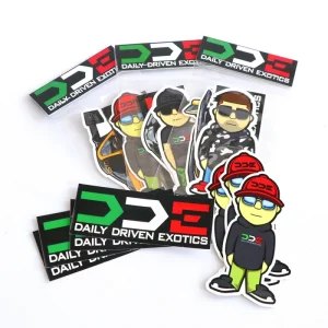 Business Brand Header Card Waterproof Custom Logo Die Cut Stickers PVC Vinyl Sticker Pack With Opp Bag Or Envelopes