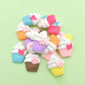 Butter Ice Cream Resin Nail Supplies 3D DIY Ice Cream Resin Nail Art Decorations Nail Salon DIY