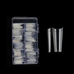 C Curve Type Half Cover 500PCS Box Package Coffin Square Shape Acrylic Design Nail Tips