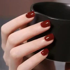 CF025 High Quality Transparent Extra Short Square French Tip Press on Nails ABS Material Private Label for Special Occasions