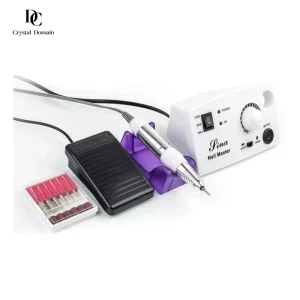 CRYSTALDOMAIN Portable Nail Drill Machine For Manicure Pedicure At Home Rose Pink Gold Rechargeable Electric Nail Drill