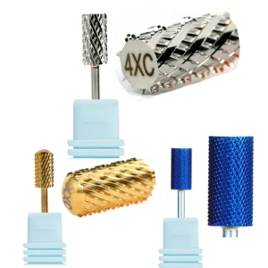 Carbide Nail Drill Bit Straight Head Carbide Burrs Smooth Silver Nail Art Electric Drill Bits for Beauty
