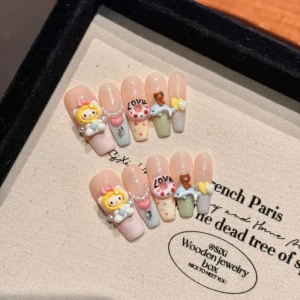 Cartoon Design Handmade Press on Nails Factory Supply Support Customization Mixed Styles Bulk Order