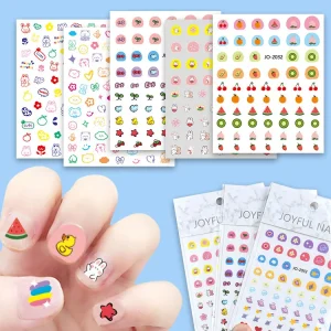 Cartoon Mini Kids Nail Stickers Decals Full Nail Patch for Cute Children’s Jewelry Toy Nail Decoration Sticker