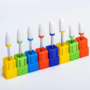 Ceramic Round Tip Acrylic Nail Drill Bit for Nail Beauty Salons All Different Style Type Nail Milling Cutter