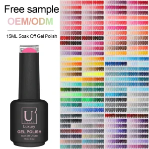 China Nail Supplies Esmalte En Gel Semipermanente 15 ml OEM Custiomiz logo Private Label Soak off Uv Gel Varnish