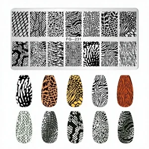China Small Rectangle Durable Nail Art Stamping Template Metal Stamp Plate Professional Manicure Tools Easy Apply