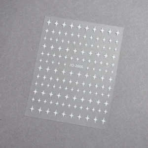 Chinese Nail Sticker 3D Self Adhesive Four Color Star Nail Art Sticker Decals Decoration