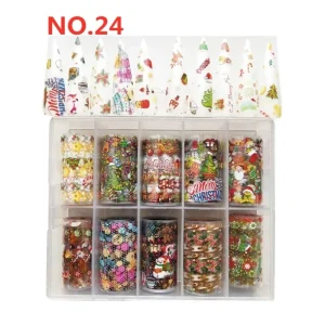 Christmas Holiday Nail Art Foil Sticker No. 24