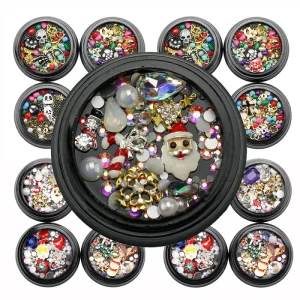 Christmas Nail Decoration Diamond Nail Art Accessories Beauty Personal Care Nail Drill Rhinestones