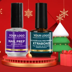 Christmas Private Label 15Ml Salon PH Balancing Nail Primer and Dehydrator for Acrylic Acid Free Nail Prep Gel Polish