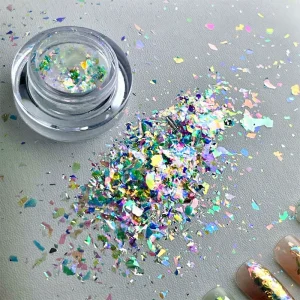 Chrome Mirror Powder Holographic Nail Decoration for DIY Nail Art Gel Painting Dry Fast