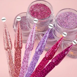 Chrome Multi Color Acrylic Dip Powder for Nail Art High Pigment Shiny Glitter Salon Use Custom Logo Available