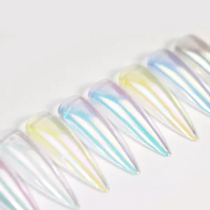 Chrome White Pigment Holographic Aurora Laser Nail Art Rainbow Chrome Nail Decoration Chrome Nail Powder