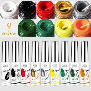 Classic Neon Other Nail Painting Gel Pulling Custom Nail Polish Gel Liner Drawing Gel Liner Nail Art Set
