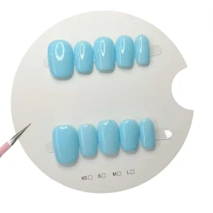 Classic Solid Square Handmade Press on Nails High Quality Multi color Artificial Fingernails