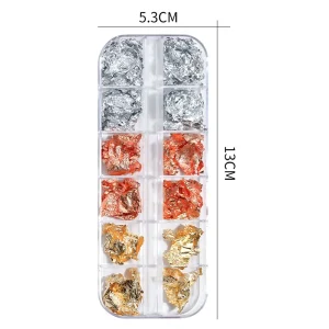 Classical Bronze 3D Rose Gold Flake Nail Sequins DIY Manicures Decoration Tools Full Cover Nails Nipper Made Durable Plastic