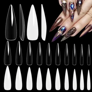 Classical False Nails Press On Nails Full Cover Extremely Long Stiletto Nails Artificial Nails 600 550 Pieces