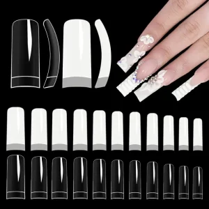 Classical False Nails Press On Nails Full Cover Long Square Nails Artificial Nails 550 Pieces Boxed