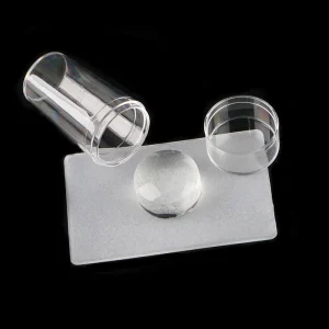 Clear Single Head With Cover Nail Art Stamper Silicone Nail Stamper Nail Stamping Tools