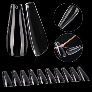 Coffin ABS Artificial False Nails for Nail Salon Free DIY Traceless Ballet Full Half Cover 2 Use Free Nail Art Design
