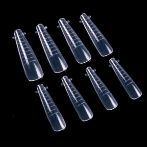 Coffin Flat Sturdy Short Square Dual Forms Nail Tips Reusable Fingernail Extension