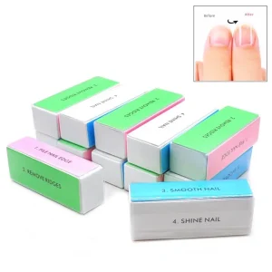 Colorful Buffing Block 4 Way Nail Buffer Block Shine Polisher Nail Buffing File Manicure Sanding Nail Art Tools Kit