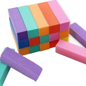 Colorful Pedicure Manicure File Nail Buffer Sanding Block Polisher Washable Nail Art Files