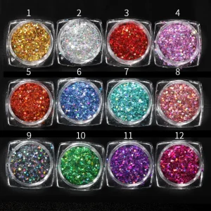 Colorful Sequin Shining Makeup Glitter Nail Art Decoration Heart Shape for Salon DIY Use