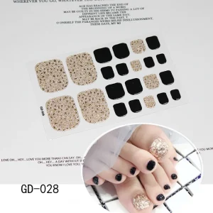 Colorful Toe Nail Foil Sticker Toenail Strip Wrap Sticker