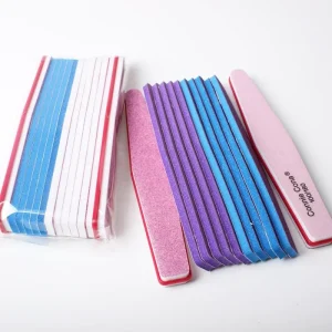 Connie Cona Low MOQ Double Sided 100 180 Grit Washable Sponge Nail File Emery Board