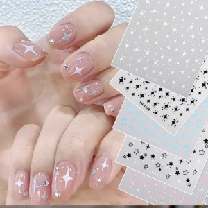 Conventional Universal Star Bow Design Nail Art Sticker Decal for Fingernail Decoration