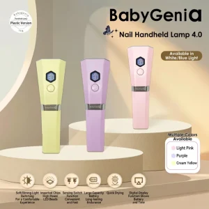 Cordless Nail Lamp 6.7W LED/UV Fast Curing, 3400mAh Fast Charging Battery, Sensor Vibration Mode, High/Low Power Adjust