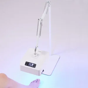 Cordless Rechargeable UV LED Foot Drying Floor Stand Lamp Adjustable Height Holder Pedicure Curing Gel Nail Lamp Home Salon