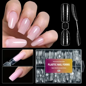 Cross border Explosions Butterfly Nail Art Extension 2 in 1 armour 120 piece Boxed Plastic Paperless Holder Scale Line