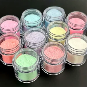 Cross-border Nail Art Starry Sky Sugar Powder Wool Glitter Sequins Colorful Mineral Sand Powder Nail Decoration 10 Colors 10ML
