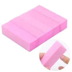 Cuboid Pink Nail Buffer Block 120 Grit Factory Bulk Nail Supply High Quality Manicure Pedicure Buffing Block Size 95*25*25 MM