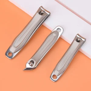 Curved Blade Wide Jaw Stainless Steel Nail Clipper for Finger Pedicure Cuticle Toenail Care