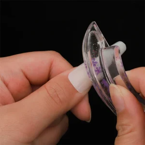 Curved Seal Split Crescent Manicure Printing Tool Stamping Nail French Nail Art Stamping Silicone Stamper Scraper