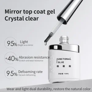 Custom 16ml Nail Products Blooming Gel Stain Resistant Gel Top Coat Protein Construction Base Nail Gel