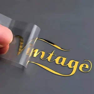 Custom 3D Gold Silver UV Transfer Sticker Name LOGO Personalized Packaging Waterproof Durable Electroplate Metal Sticker