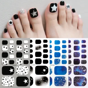 Custom 3D Nail Wraps Pedicure Toe Beauty Sticker Art Gel Strip Nail Decoration Strips