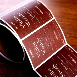 Custom Adhesive Black Digital Printing Waterproof Stickers Perfume Bottle Packaging Roll Label Customized Printing Bottle Label